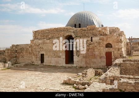 The Umayyad Palace at the old roman citadel in Amman, Jordan Stock Photo
