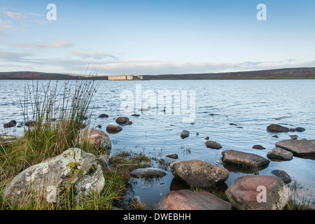 Lochindorb Castle in Strathspey in the highlands of Scotland. Stock Photo