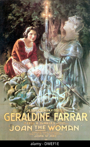 Geraldine Farrar, 'Joan the Woman', Directed by Cecil B. DeMille,  Movie Poster, 1917 Stock Photo