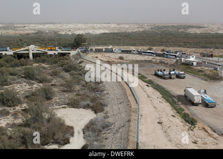 Buses crossing Allenby bridge also known as king Hussein bridge over ...