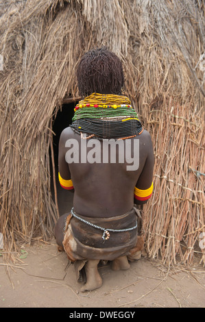 Nyangatom woman Stock Photo