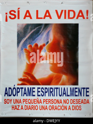 MEXICO Anti abortion poster Stock Photo