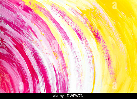 Yellow watercolor background with a colored circles Stock Photo