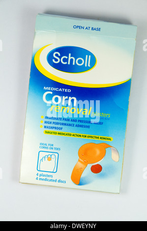 Scholl Corn Plasters packet. Stock Photo