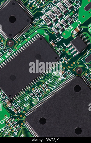 Computer printed circuit board Stock Photo