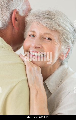 Senior couple hugging Stock Photo