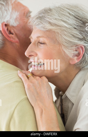 Senior couple hugging Stock Photo