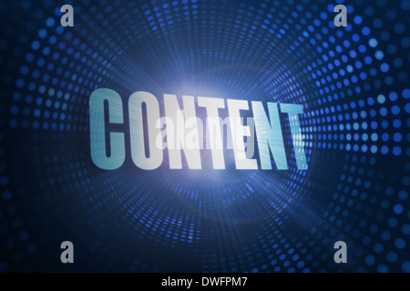 Content against futuristic dotted blue and black background Stock Photo