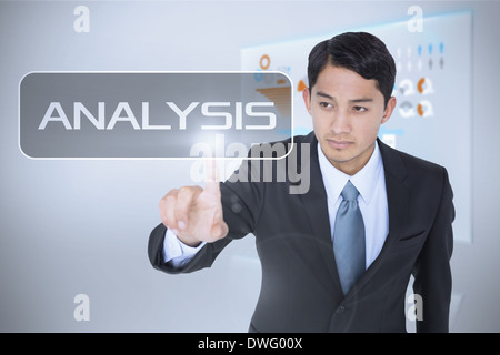 Analysis against technology interface Stock Photo