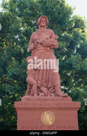 Madonna of the Trail memorial to pioneer mothers in Vandalia IL, terminus of the National Road. Digital photograph Stock Photo