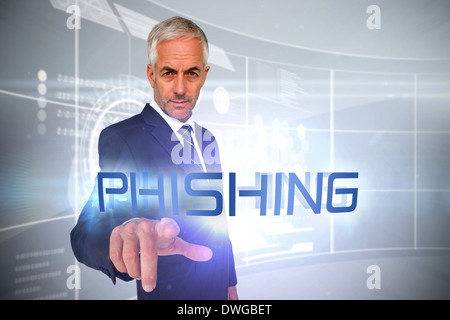 Phishing against futuristic technology interface Stock Photo