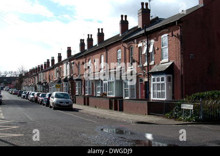 Terraced houses, Francis Road, Hay Mills, Birmingham, UK Stock Photo