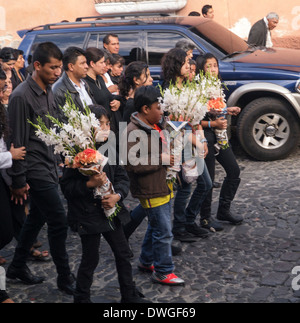 Funeral procession in Antigua Guatemala Stock Photo
