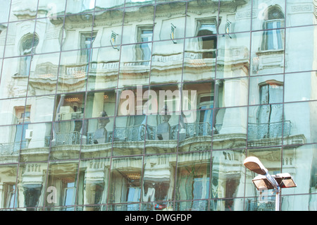 Glass building, Montevideo Stock Photo