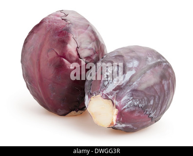 red cabbage isolated Stock Photo