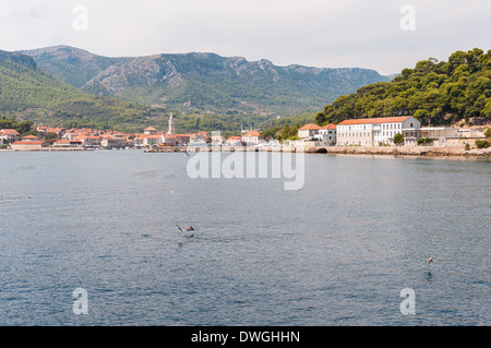 City of Jelsa on Hvar Island in Croatia Stock Photo