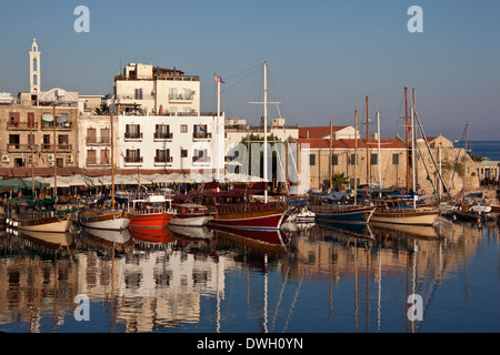 The harbor at Kyrenia (Girne) in the Turkish Republic of Northern Cyprus. Stock Photo