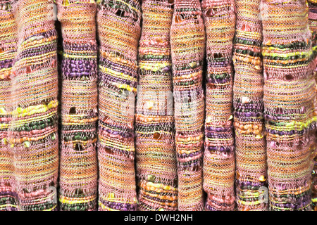 A folded asian cloth as a background image Stock Photo