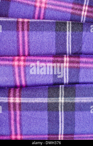 Close up of a folded tartan blanket Stock Photo