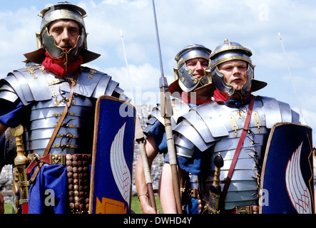 Roman Army, 14th Legion in Britain, 2nd century, historical re-enactment legionary soldier soldiers England UK Stock Photo