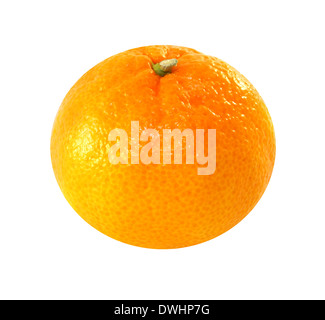 Orange closeup shot on a white background Stock Photo