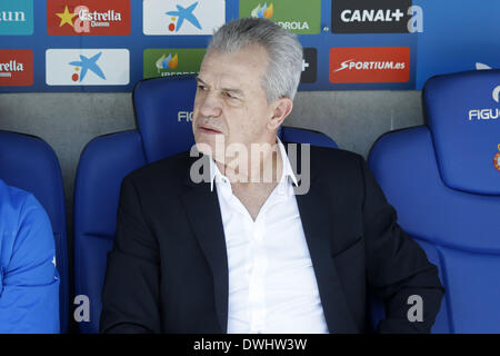 Barcelona, Spain. 9th Mar, 2014. Javier Aguirre in the match between RCD Espanyol and Elche, for the Week 27 of the Spanish League match at the Cornella-El Prat stadium on March 9, 2014. Photo: Joan Valls/Urbanandsport/Nurphoto. Credit:  Joan Valls/NurPhoto/ZUMAPRESS.com/Alamy Live News Stock Photo