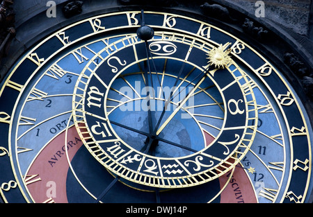 The Astronomical Clock in Prague in the Czech Republic Stock Photo