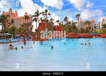 Paradise Island, Atlantis, Swimming Pool, Nassau, Bahamas Stock Photo