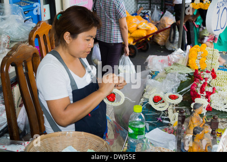 Talat Pak Khlong Flower market in Bangkok Stock Photo