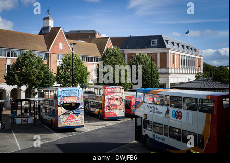 Canterbury bus station and terminus UK Stock Photo