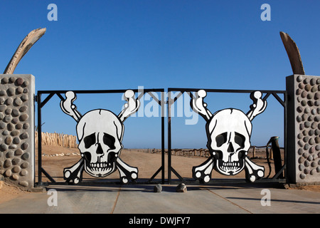 Entrance to the Skeleton Coast National Park in the Namib-Naukluft Desert in Namibia Stock Photo