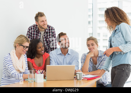 Team of designers having a meeting Stock Photo