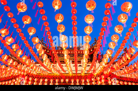 Thean Hou Temple in Kuala Lumpur During Chinese New Year, Malaysia Stock Photo