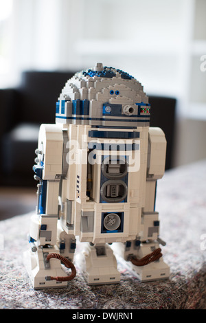 R2-D2 Star Wars Lego toy. Stock Photo