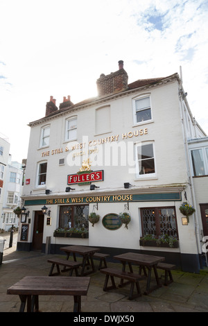 The Still and West Country House Pub in Old Portsmouth. Stock Photo