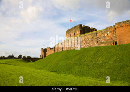 Moat in front of Carlisle Castle. Carlisle Cumbria England United Kingdom Great Britain. Stock Photo