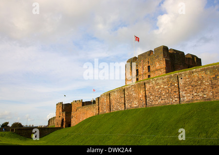 Moat in front of Carlisle Castle. Carlisle Cumbria England United Kingdom Great Britain. Stock Photo