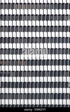 Pattern of hotel room balconies in modern building Stock Photo