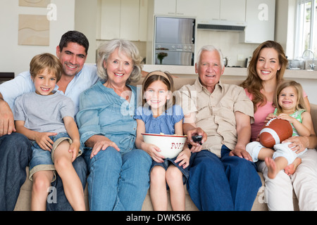 Multigeneration family spending leisure time Stock Photo