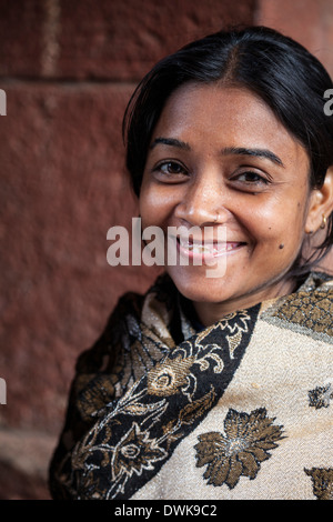 Agra, India. Young Woman from Agra. Stock Photo