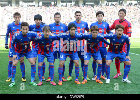 Tokyo, Japan. 8th Mar, 2014. FCFC Tokyo team group line-up Football/Soccer : 2014 J.League Division 1 match between F.C.Tokyo 1-1 Ventforet Kofu at Ajinomoto Stadium in Tokyo, Japan . © AFLO/Alamy Live News Stock Photo