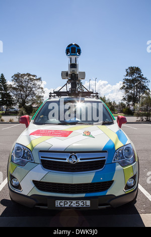 A Google Maps camera car parked by the sea in Sydney Stock Photo