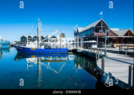 Fishing boat harbour of Fremantle, Western Australia, Australia, Pacific Stock Photo