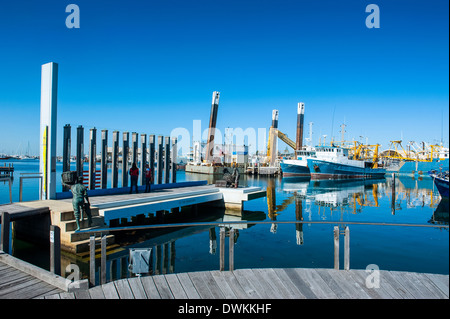 Fishing boat harbour of Fremantle, Western Australia, Australia, Pacific Stock Photo