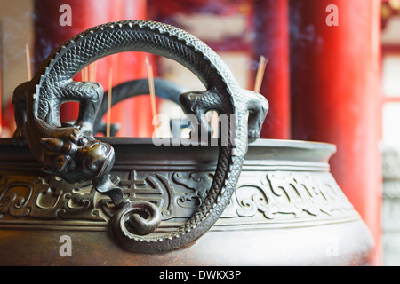 Incense burning, Buddha Tooth Relic Temple, Singapore, Southeast Asia, Asia Stock Photo