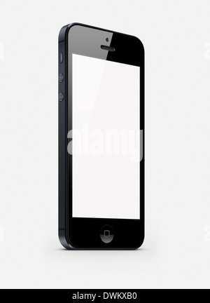 Digitally generated image of cell phone, iphone 5. Stock Photo