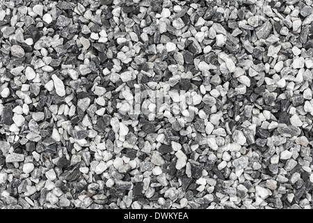 Seamless background photo texture of black and white gravel Stock Photo