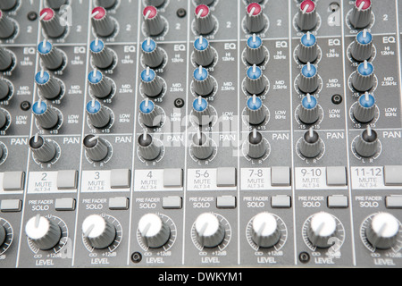 Part audio mixer panel in the studio Stock Photo - Alamy