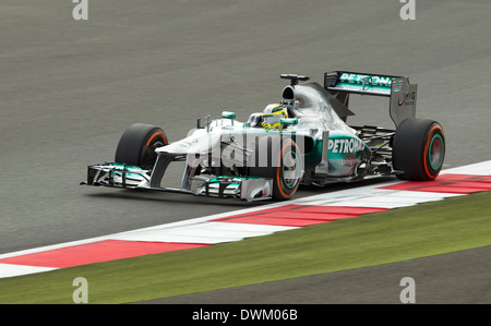 Nico Rosberg in the Mercedes Benz at the 2013 Formula 1 British Grand Prix, Silverstone, Northamptonshire, England, UK