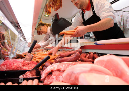 Berlin, Germany. 28th Feb, 2014. The mobile butcher shop of butcher ...